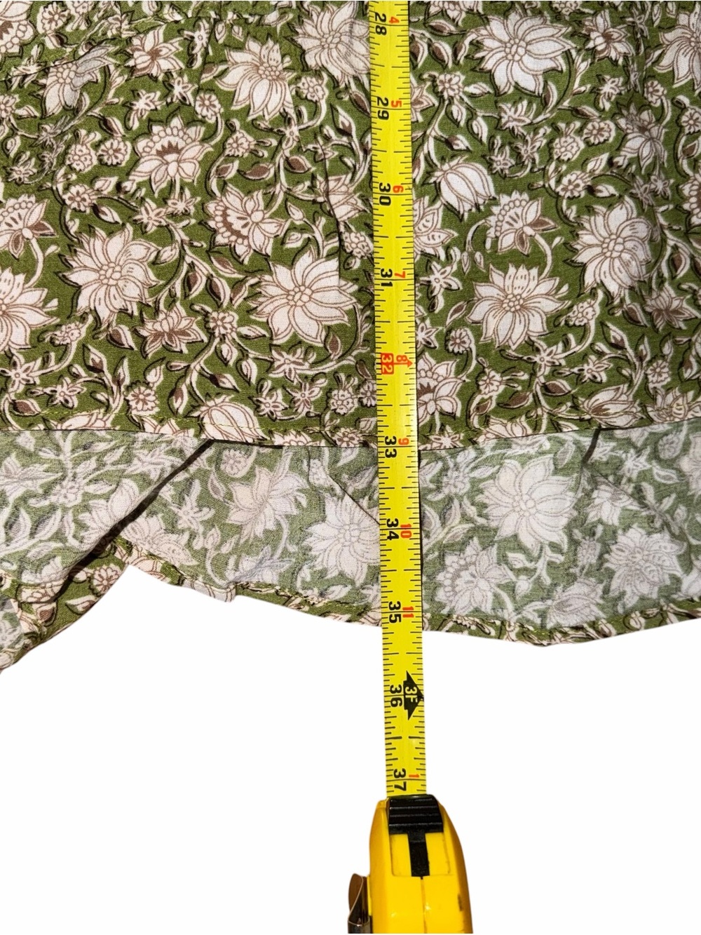 by Anthropologie Robin Tiered Mini Dress in Moss Floral Women’s XS - Picture 6 of 8
